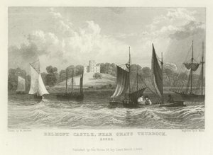 Belmont Castle, near Grays Thurrock, Essex by William Henry Bartlett