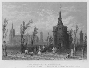 Entrance to Moulines by William Henry Bartlett
