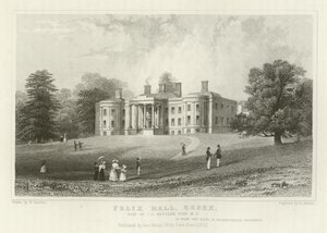 Felix Hall, Essex, Seat of C C Western, Esquire, MP by William Henry Bartlett
