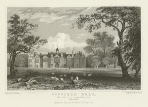 Gosfield Hall, the Seat of E G Barnard, Esquire, Essex by William Henry Bartlett