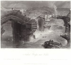 Natural bridges near Kilkee by William Henry Bartlett