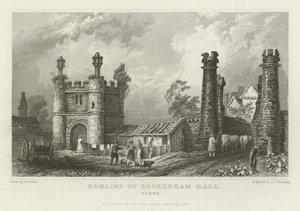 Remains of Beckenham Hall, Essex by William Henry Bartlett