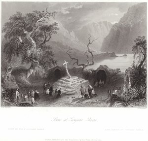 Scene at Gougane Barra in County Cork by William Henry Bartlett