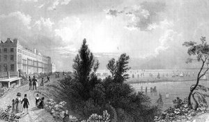 Southend Terrace, Essex, engraved by Henry Wallis, 1832