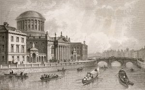 The Four Law Courts, Dublin by William Henry Bartlett