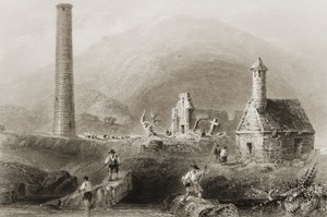 The Ruins at Glendalough, County Wicklow, Ireland, from 