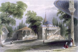 Third Court of the Serai Bournou, c.1850 by William Henry Bartlett