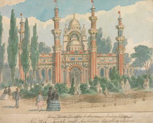 Fire Work Temple and American Building Saloon by William Henry Brooke