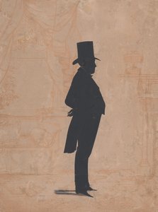 Silhouette of an Unknown Man in a Top Hat and Tails by William Henry Brown