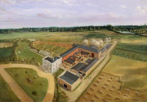 Tiptree Hall and Farm, Essex, c.1850-60 by William Henry Browne