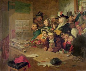Awaiting News of the Arrest of Robespierre (1758-94) in 1794, 1866