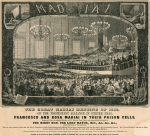 The Great Madiai Meeting of 1853 of the Protestant Alliance in Exeter Hall, London