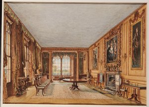 The Winter Dining Room of the Earl of Essex at Cassiobury, 1821 by William Henry Hunt