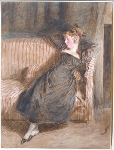 Young Girl Asleep on a Couch by William Henry Hunt