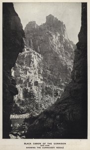 Canyons of Colorado: Black Canyon of the Gunnison, Side View, Showing the Currecanti Needle by William Henry Jackson