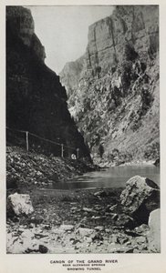 Canyons of Colorado: Canon of the Grand River, Near Glenwood Springs, Showing Tunnel by William Henry Jackson