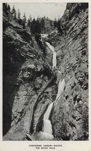 Canyons of Colorado: Cheyenne Canyon, South, The Seven Falls by William Henry Jackson