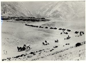Pioneers Collecting Immigrants from the Train Station and Leading Them to the Mormon Salt Lake City by William Henry Jackson