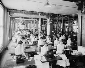Typewriting Department, National Cash Register, Dayton, Ohio, 1902