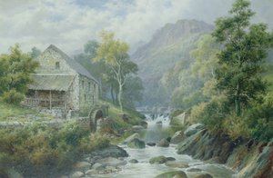 Old Disused Mill, Dolgelly by William Henry Mander