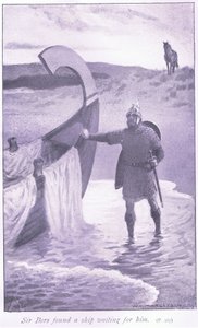 Sir Bors Found a Ship Waiting for Him by William Henry Margetson