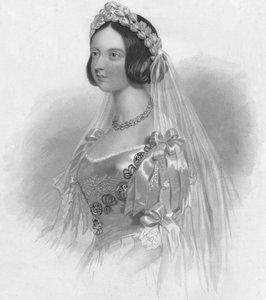 The Queen in her Bridal Dress by William Henry Mote