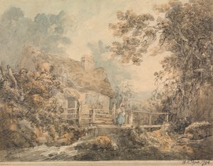 Cottage and Foot Bridge