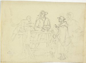 Four Figures at a Fence