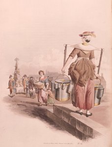 Milkmaid, 1808 by William Henry Pyne