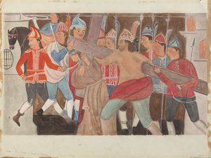 Station of the Cross No. 2: The Cross is Laid on Jesus
