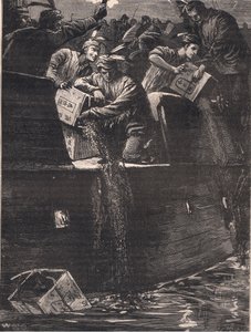 Boston Boys Disguised as Indians Throwing the Tea Chests into the Harbour AD 1773
