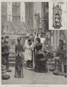 Christening of the Infant Duke of Albany at Esher Church by William Heysham Overend