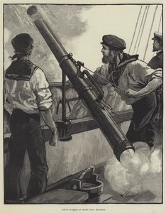 Firing Rockets on Board HMS Monarch