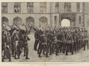 Inspection of the Grenadier Guards by the Queen at Windsor Castle by William Heysham Overend