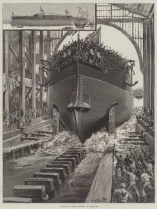 Launch of HMS Rodney at Chatham