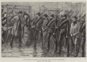 Moonlighters on their Way to Cork Jail with Escort of Constabulary