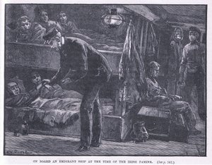 On board an emigrant ship at the time of the Irish famine AD 1846