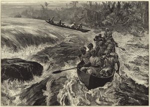 Shooting the rapids on the Congo by William Heysham Overend