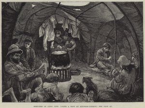 Sketches of Gipsy Life, Inside a Tent on Mitcham-Common by William Heysham Overend