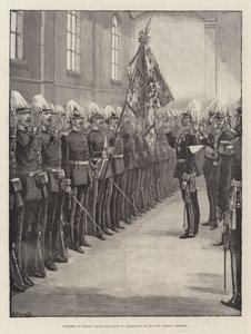 Soldiers at Berlin taking the Oath of Allegiance to the New German Emperor by William Heysham Overend