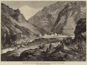 The Afghan War, Pass of Ali Musjid, in the Khyber, with Advanced Guard of the 14th Sikhs by William Heysham Overend