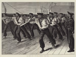 The British Fleet in the Sea of Marmora, Cutlass Drill by William Heysham Overend