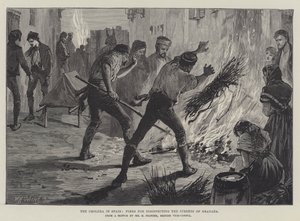 The Cholera in Spain, Fires for disinfecting the Streets of Granada