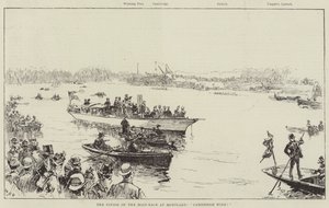 The Finish of the Boat-Race at Mortlake, Cambridge Wins! by William Heysham Overend