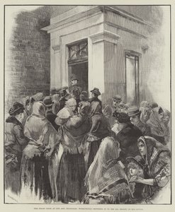 The Front Door at One Ash, Rochdale, Workpeople Crowding in to See Mr Bright in His Coffin