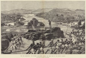 The Nile Expedition, the Steamer Nassif-Kheir Passing the First Gate of the Second Cataract by William Heysham Overend