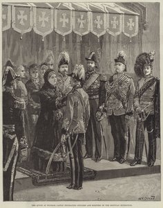 The Queen at Windsor Castle decorating Officers and Soldiers of the Egyptian Expedition by William Heysham Overend