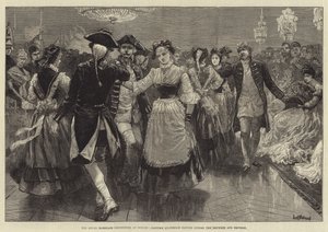 The Royal Marriage Festivities at Berlin, Costume Quadrille Danced Before the Emperor and Empress by William Heysham Overend