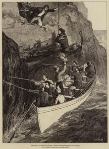 The Wreck of the Strathmore, taking the Survivors from the Island