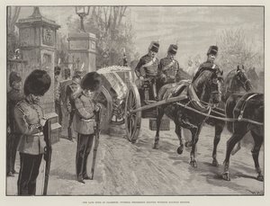 The Late Duke of Clarence, Funeral Procession Leaving Windsor Railway Station by William Heysham Overend